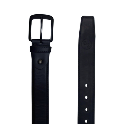Men's Premium Waist Belt 100% Genuine Leather Black Color One Size - Chromium & Itch Free